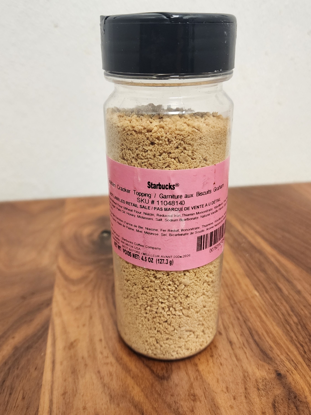 Starbucks Graham Cracker Topping (9.5 oz)
Brand new + sealed.